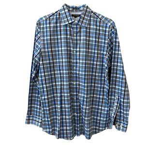 Banana Republic Blue Plaid Button Down
